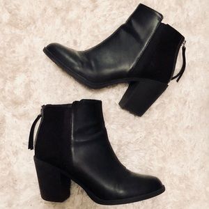 Black H&M Zip Closure Booties